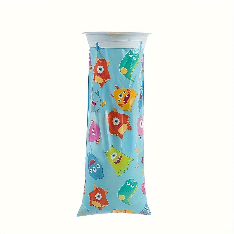 5-Pack PE Disposable Trash Bags Leak-Proof Cartoon Design Universal Fit for Car Travel Pregnancy