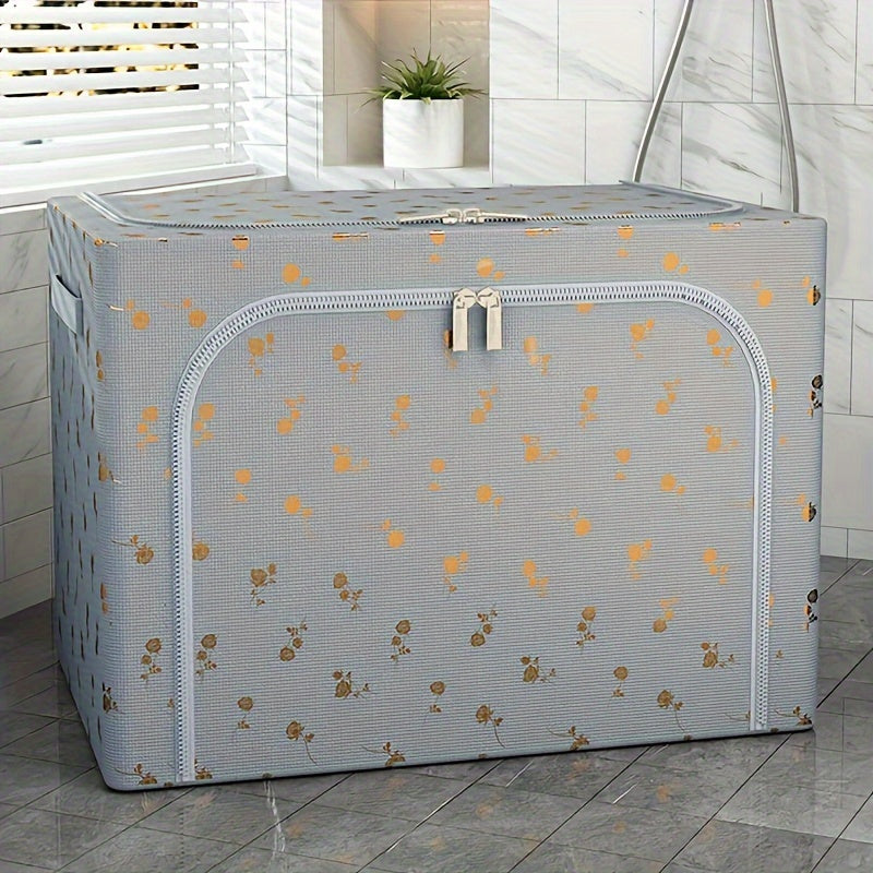 Большая емкость для хранения одежды с усиленными ручками, складной дизайн для шкафа, спальни, общежития, организации под кроватью