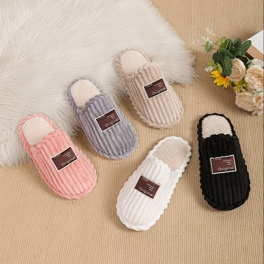 Unisex Winter Slip-On Slippers Comfortable Non-Slip Indoor Casual Shoes