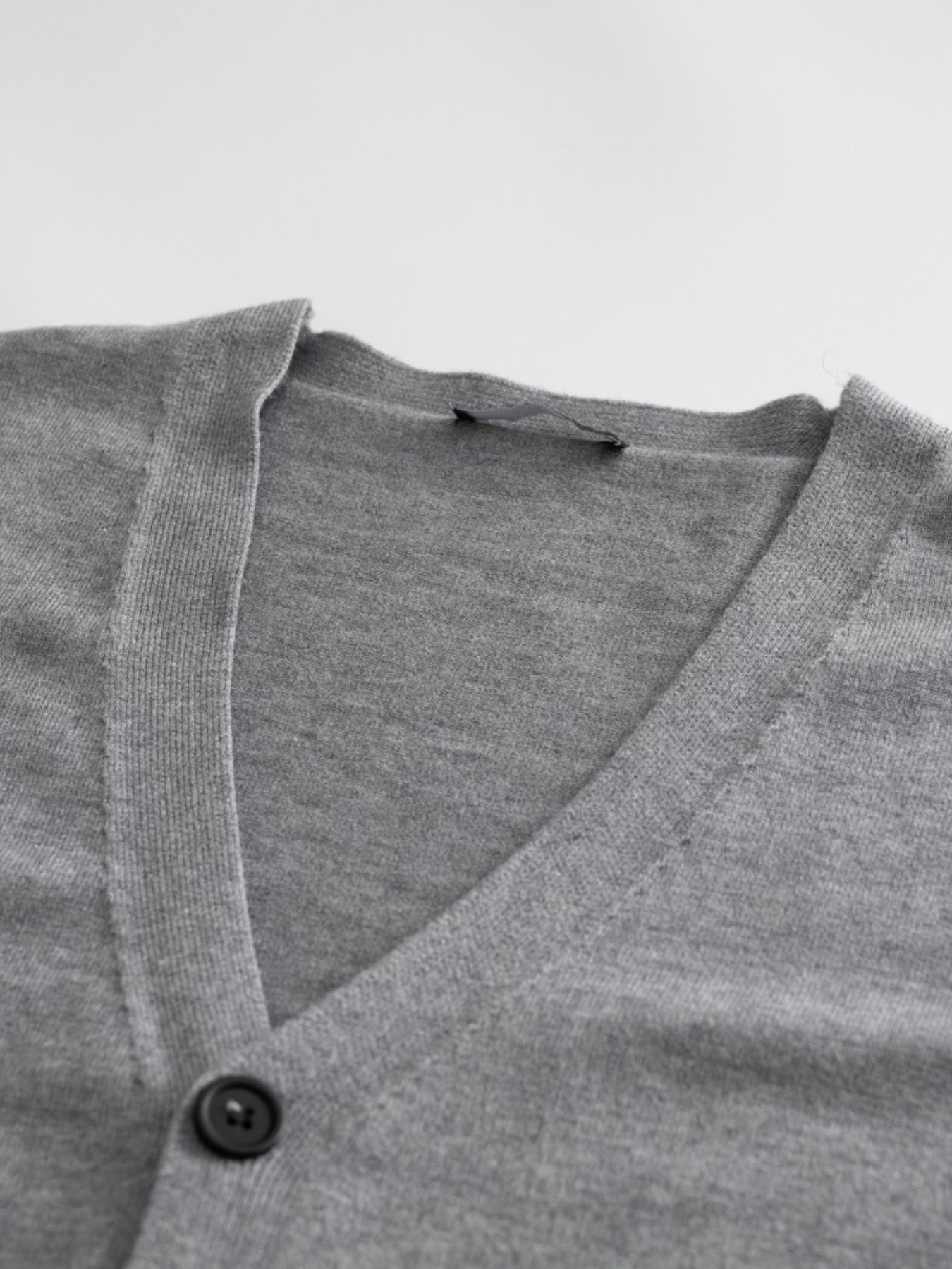 Men's Plus Size V-Neck Cardigan Viscose Blend Long Sleeve Rib Knit Semiformal Spring Fall