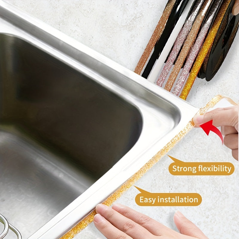 Водонепроницаемая лента для декорации ванной, запечатывает щели и края стен, самоклеящаяся.