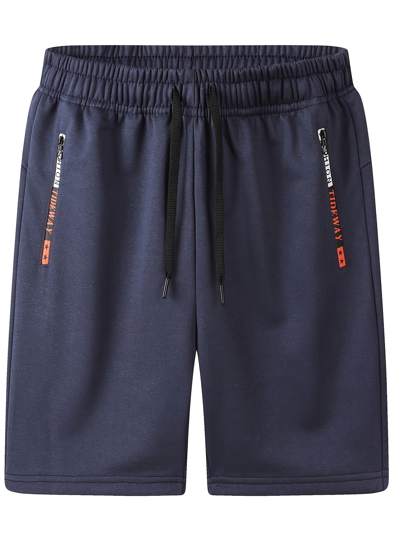 Erkaklar uchun tasodifiy ochiq sport shortlari - 100% polyester, tortish belbog'i, fermuarlı cho'ntaklar, mashinada yuvish mumkin, yozgi faoliyatlar, katta o'lcham, erkaklar uchun sovg'a.