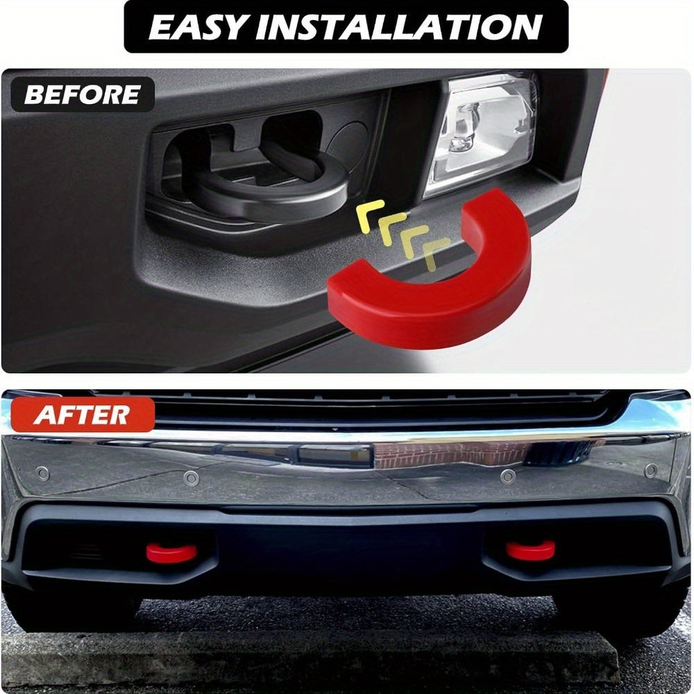 Inserto de parrilla de enganche de remolque para Silverado 1500 decoración protectora de plástico rojo