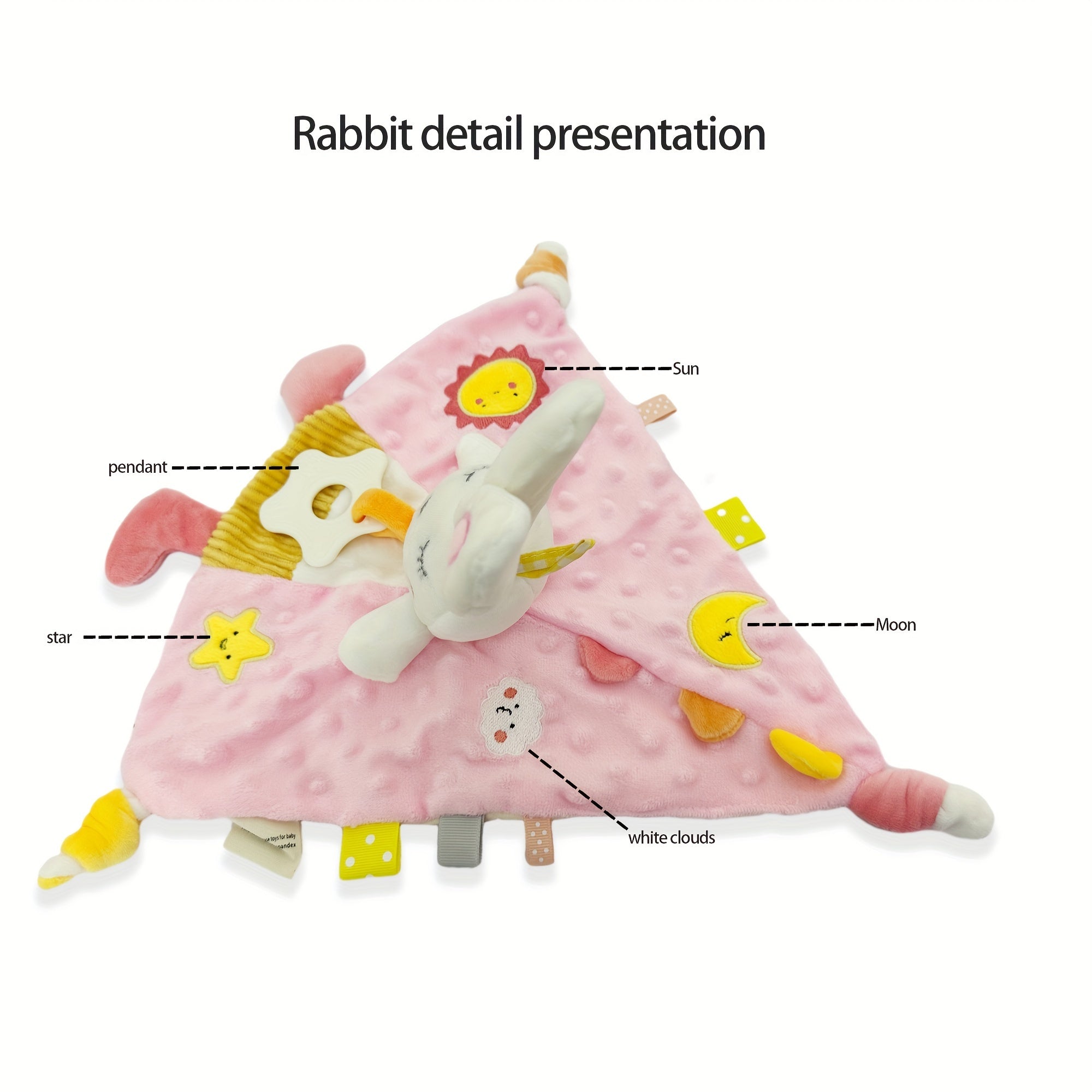 Baby Beanie and Toy Set with Elephant Lion Rabbit Soft Toy Blanket for Newborns