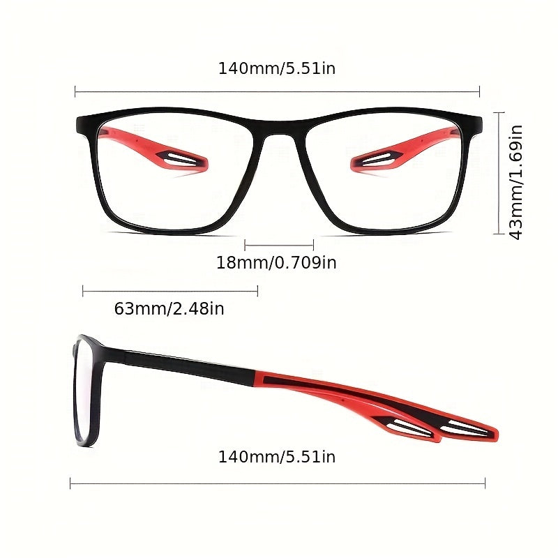 Men's Presbyopia Reading Glasses with Anti-Slip TR90 Frame and HD Lenses