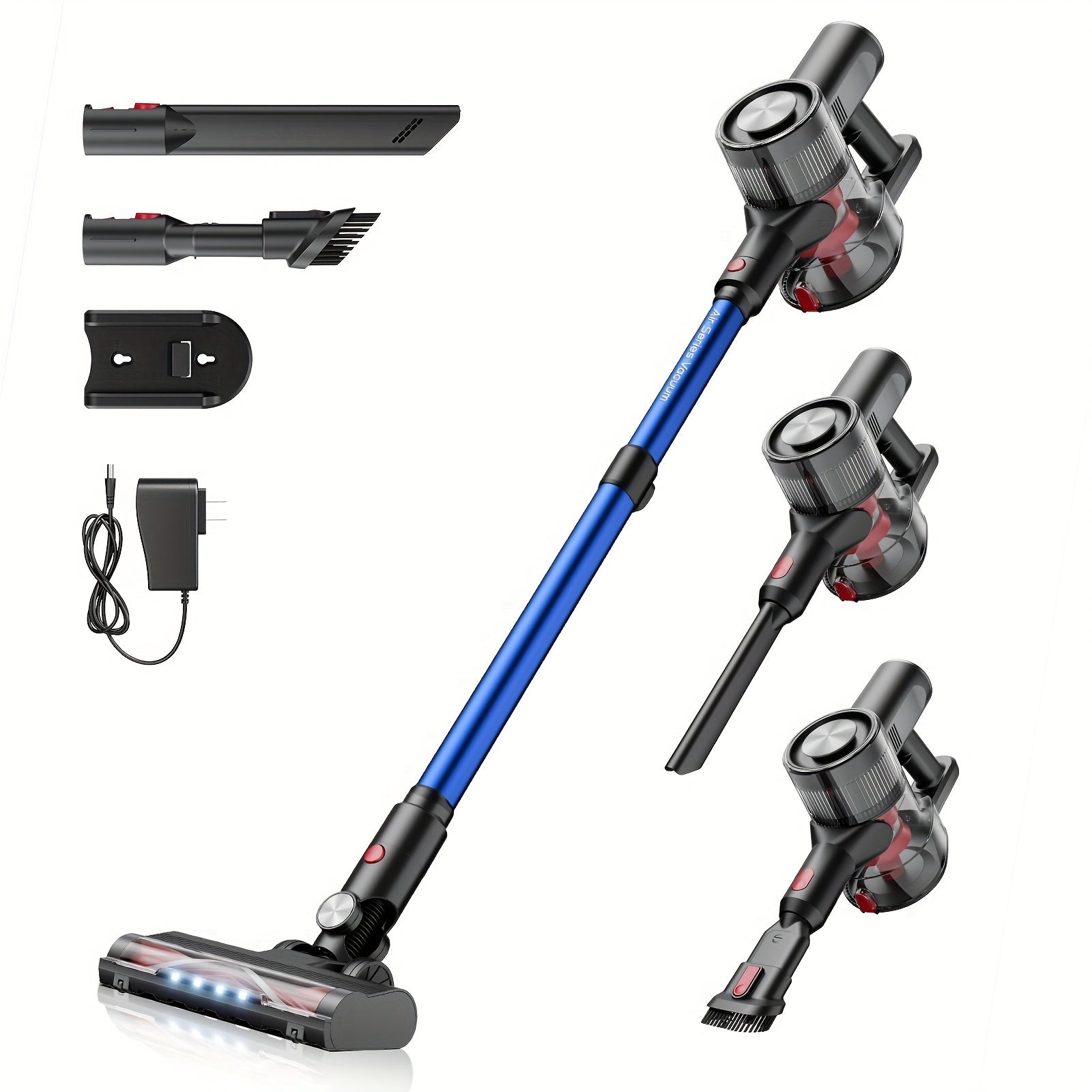 Qisqichli tozalash qurilmasi 200W, shovqinsiz motor, 33KPa kuchli suv olish, 2L chang qopqog'i, 50 minut ishlash vaqti, jim, yengil