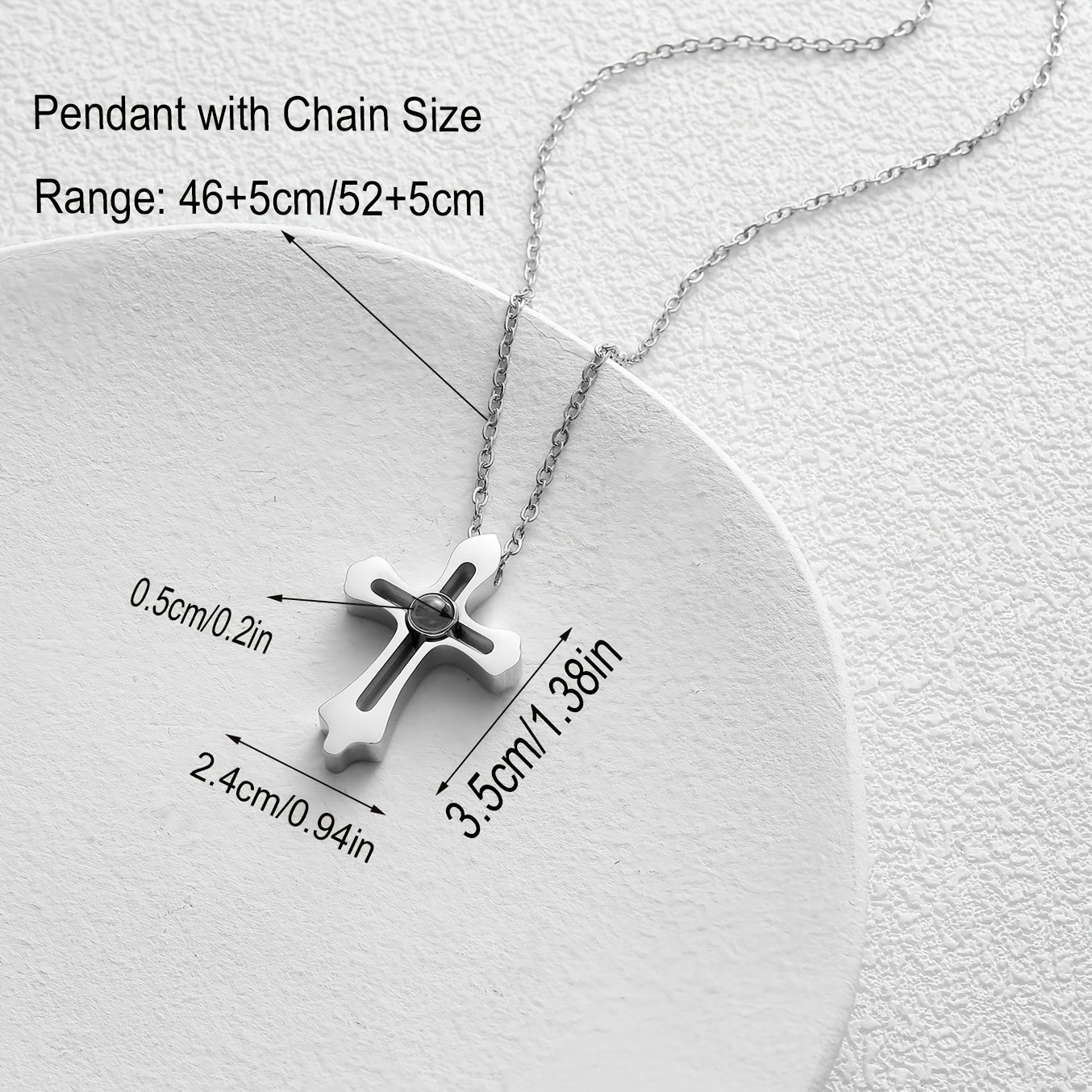 Personalized Engraved Stainless Steel Cross Necklace for Women Jewelry Gift