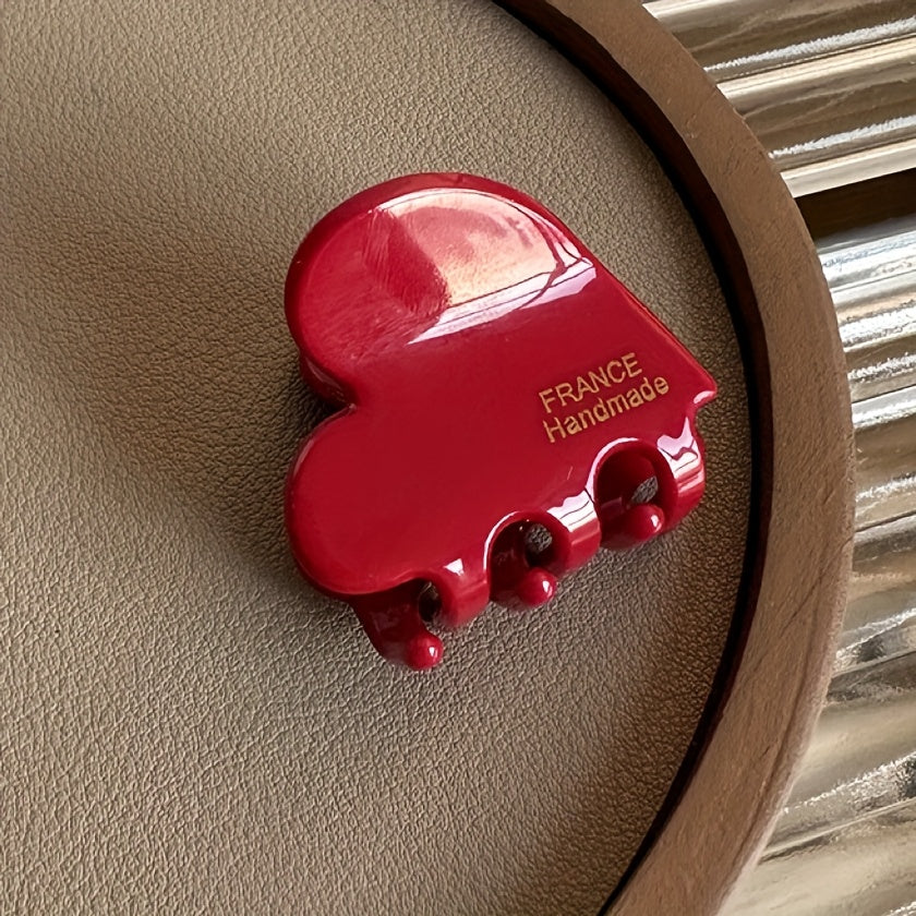 Heart-Shaped Small Hair Clips for Women Valentine’s Day Hair Accessories Set of 6