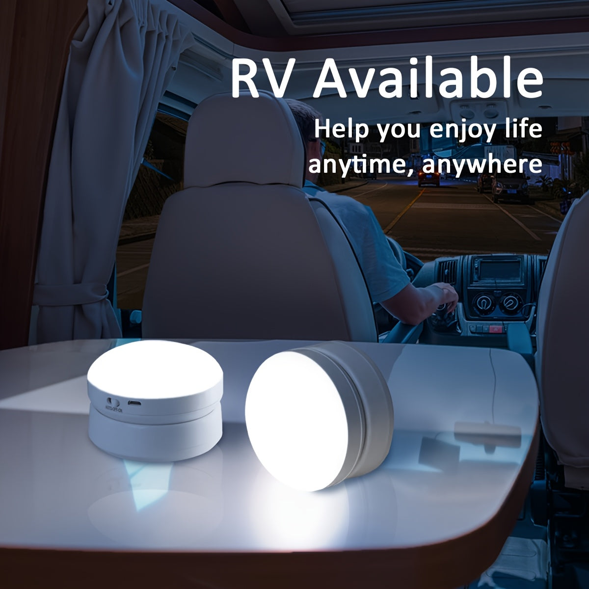 Motion Sensor Night Light with 6 LEDs USB Rechargeable Wall Mount or Handheld