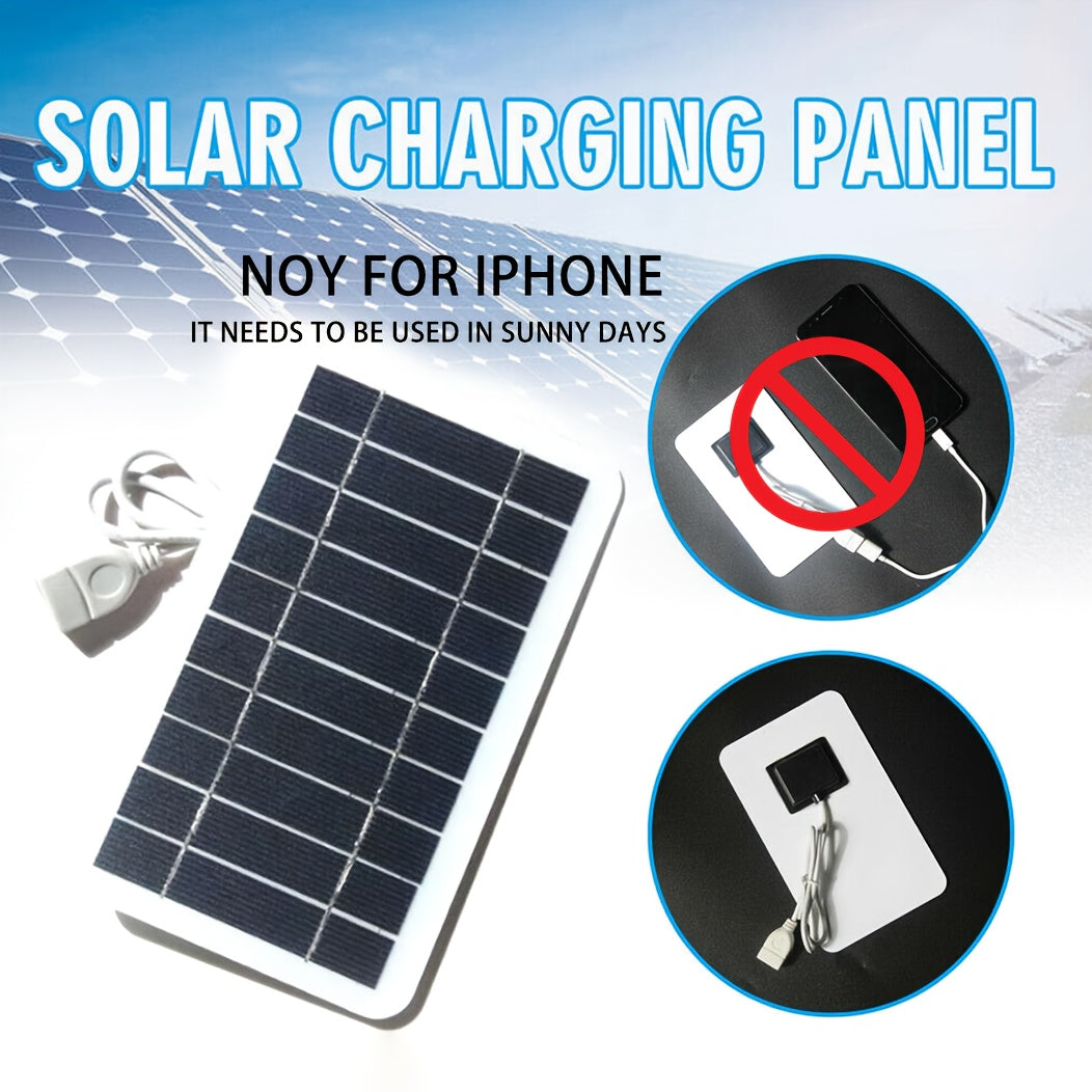 Cargador solar USB portátil para exteriores, panel solar para camping, para teléfonos y dispositivos