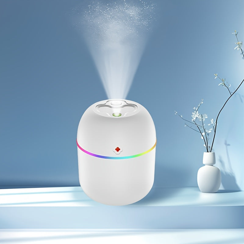 Portable USB Humidifier with Colorful Glow Decals for Bedroom Desk Car