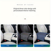 Car Interior Foam Padded Center Console Armrest Mat Gray Fit 009