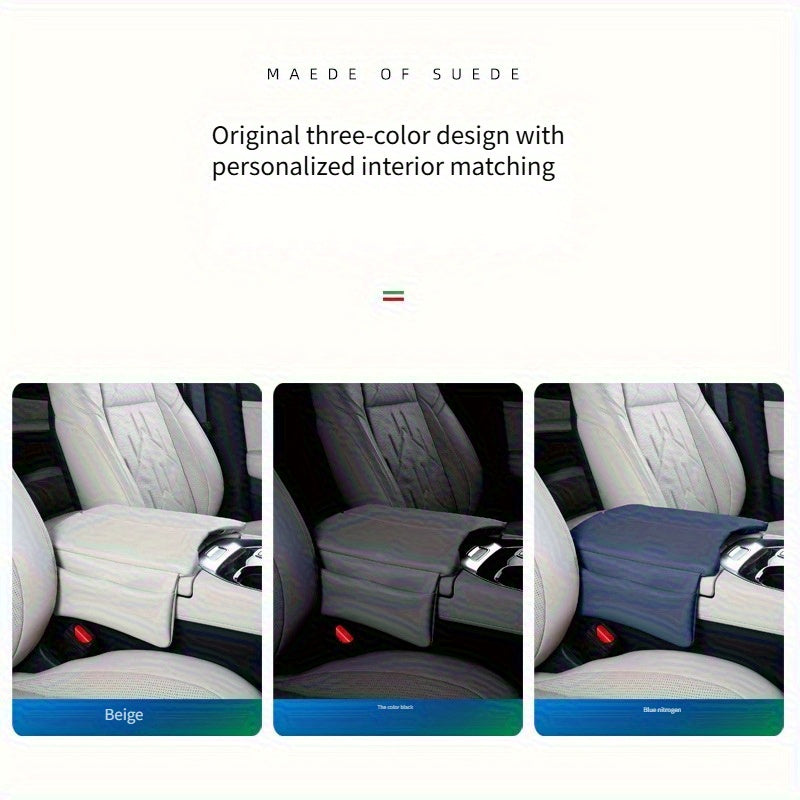 Car Interior Foam Padded Center Console Armrest Mat Gray Fit 009