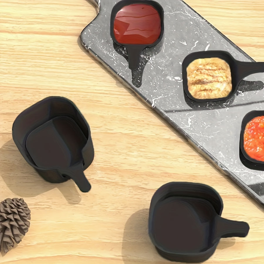 7-Piece Plastic Relish Dish Set for Condiments Dips and Sauces