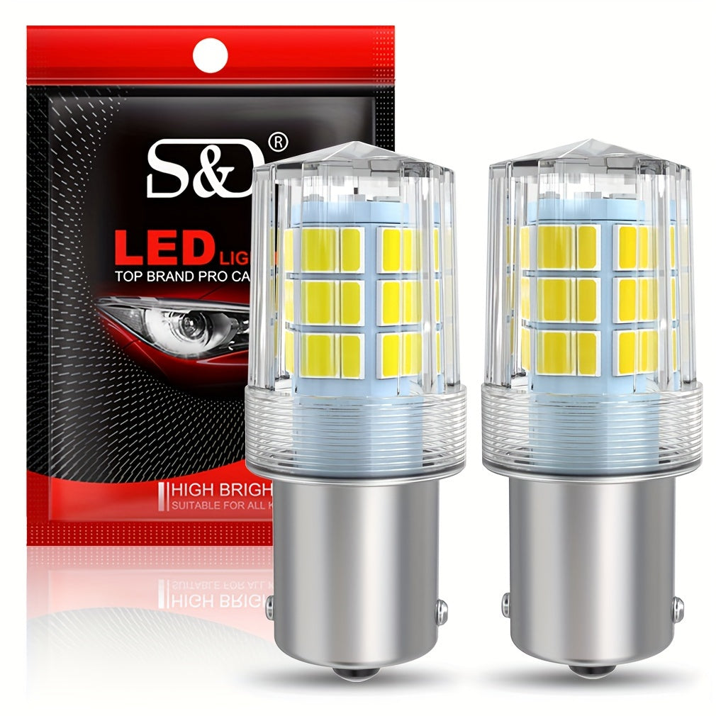2-Pack LED Brake Light Bulbs for Cars 1156 1157 39 SMD Chips 12V