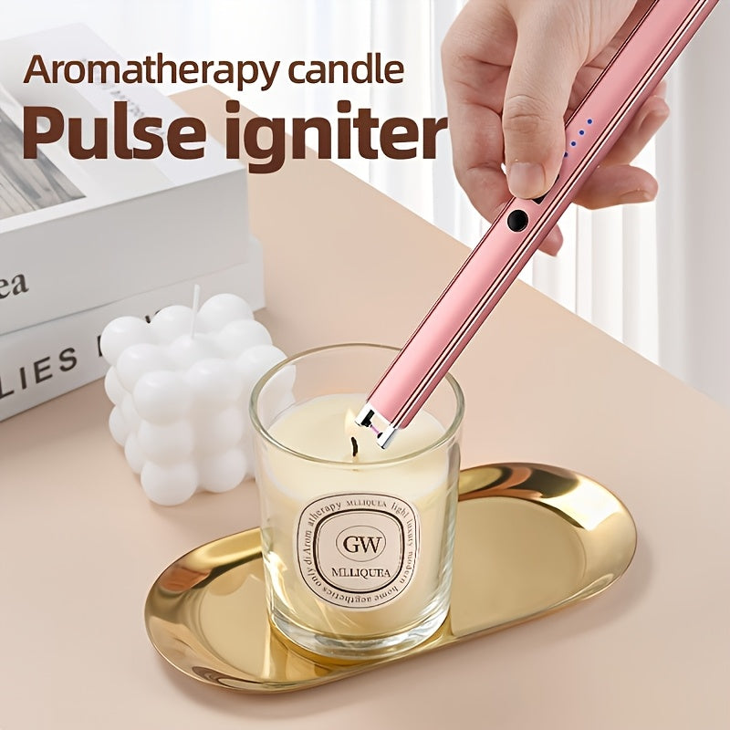 Rechargeable Metal Windproof Candle and BBQ Lighter with Safety Switch