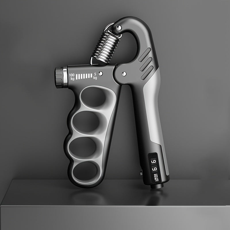 Adjustable Resistance Grip Strength Trainer for Hand Exercise and Flexibility Red Grey