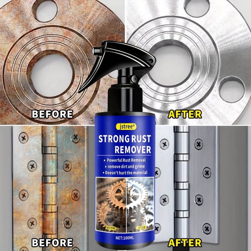 Rust Remover Spray for Cars 3.38oz Multi-Purpose Iron and Powder Cleaner