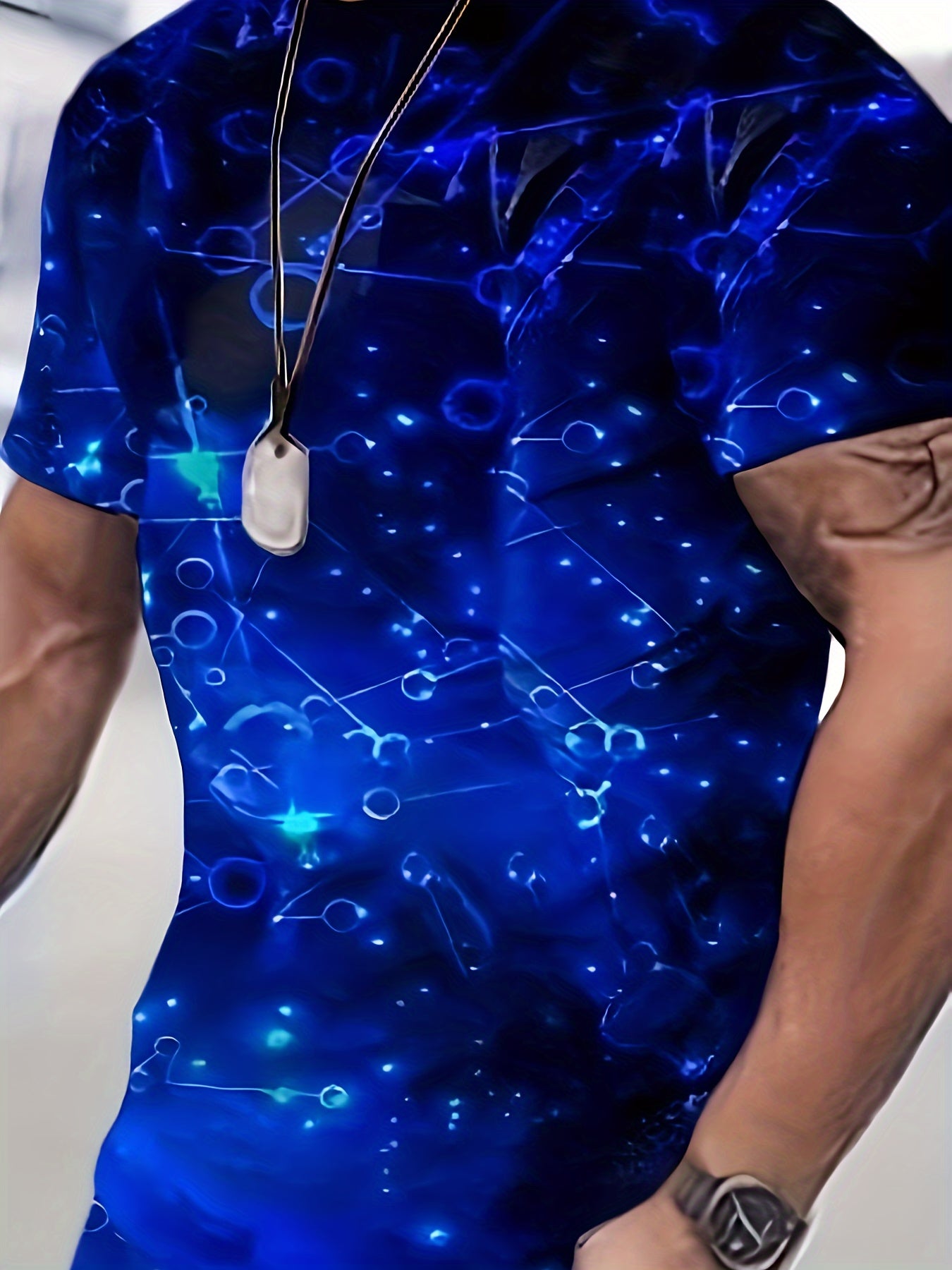 Plus Size Men 3D Pattern Print T-Shirt and Shorts Set Casual Summer Outfits