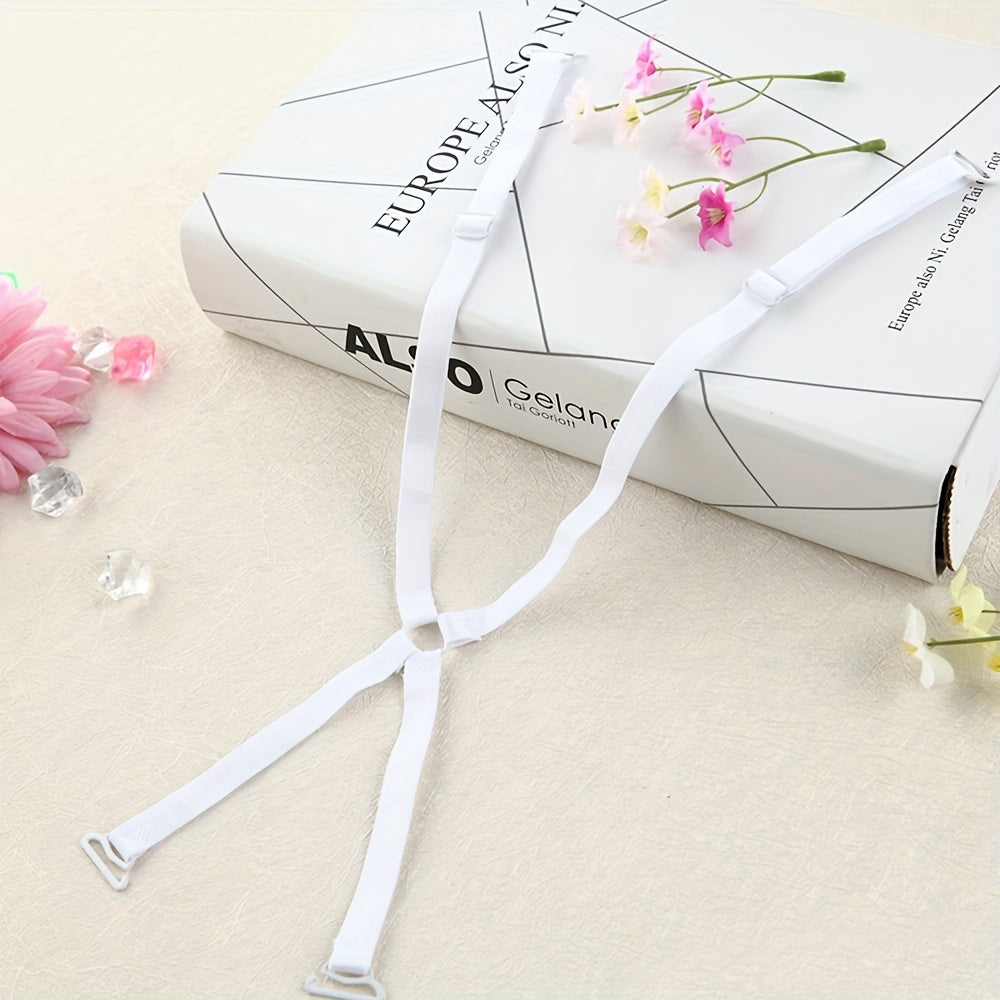 Adjustable Nylon Shoulder Straps for Women's Lingerie and Underwear Non-Slip Cross-Back Bra Straps