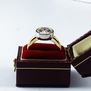 Vintage Boho uslubidagi 3 karat Moissanite suv to'lqinli uzuk ayollar uchun