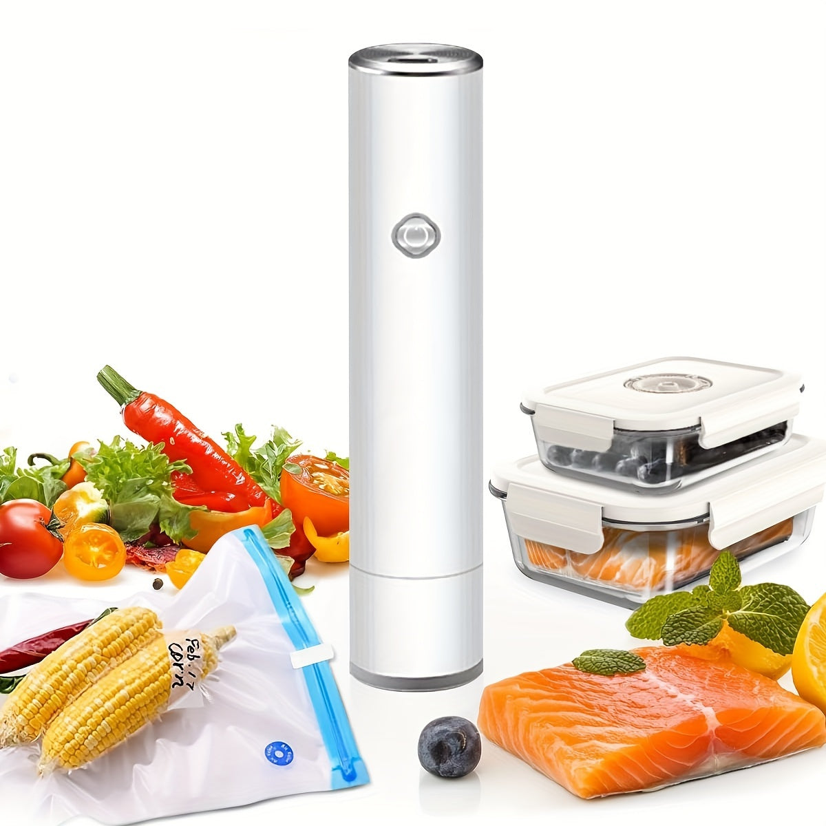 Handheld Food Storage Vacuum Sealer Rechargeable Multifunctional