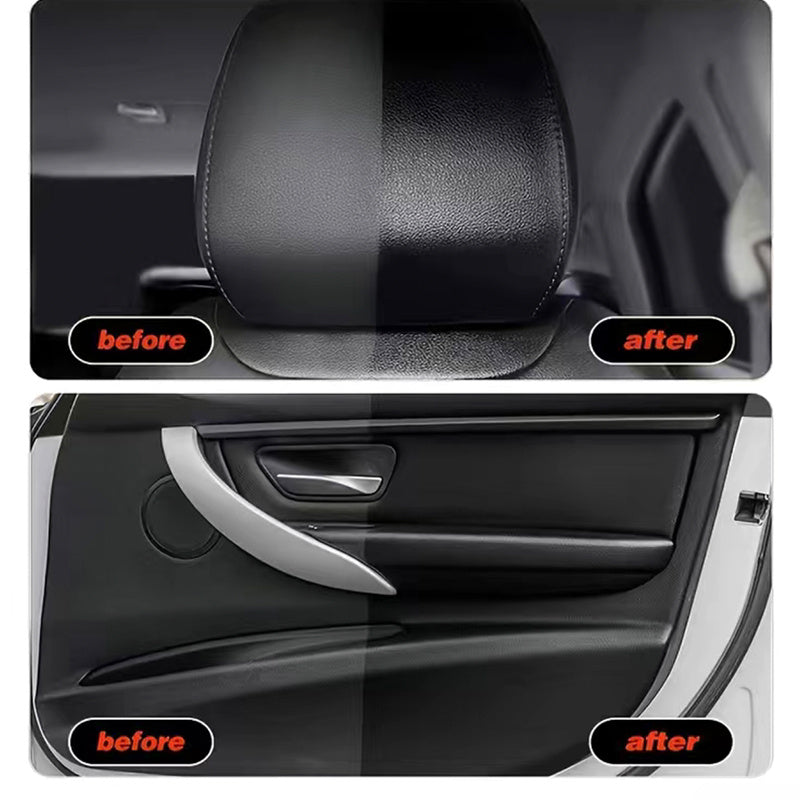 Crema de restauración para interior de coche 40ml Plástico ABS Cuero Salpicadero Negro Brillo de neumáticos