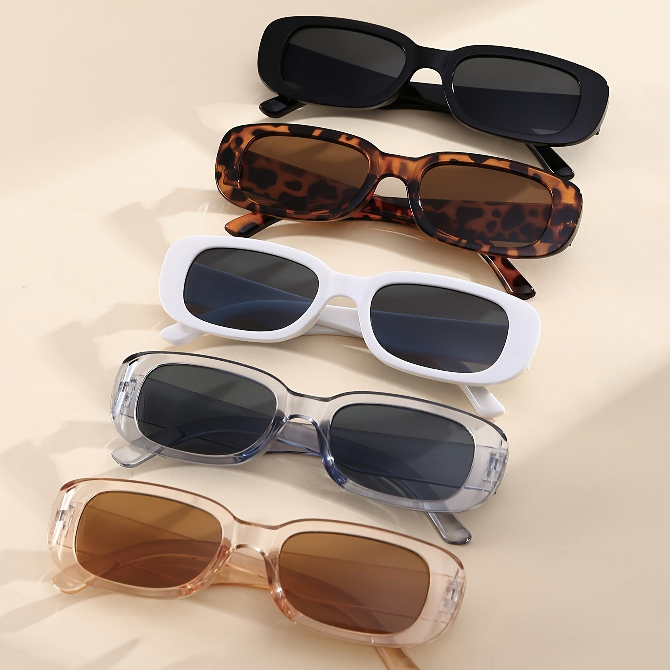 Set of 5 Unisex Oval Fashion Glasses Small Frames in Trendy Colors