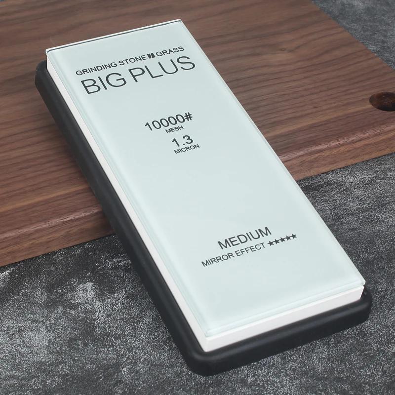 Chefs uchun katta bitta tomonlama silliqlash toshlari, tormozsiz kauchuk asos bilan