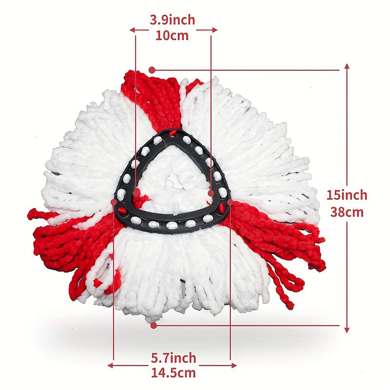 Pack of 3 Superfine Fiber Swivel Mop Heads for 14.48cm Triangular Mops