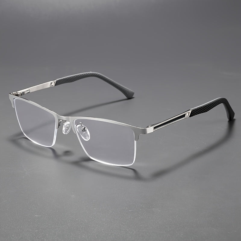 Erkaklar uchun yarim ramkali metall o'qish ko'zoynaklari, uzoq ko'rish uchun, charchoqga qarshi +1.0 dan +4.0 gacha
