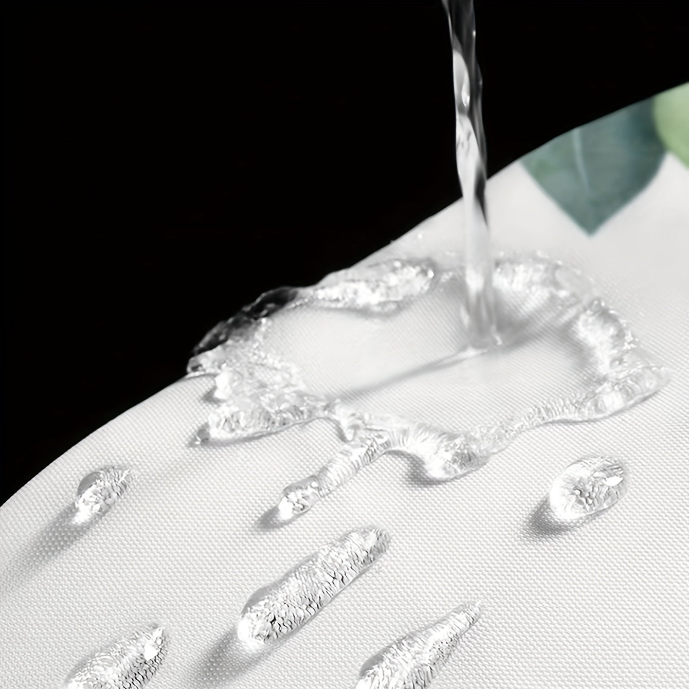 Black and White Floral Shower Curtain Waterproof Fabric Bathroom Decor Window Treatment