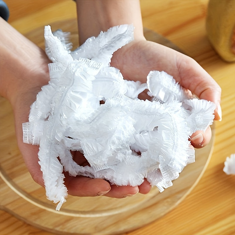 Disposable Food Wraps White Saran Wrap 100/300/500pcs Food Grade Plastic Bag for Kitchen and Picnic