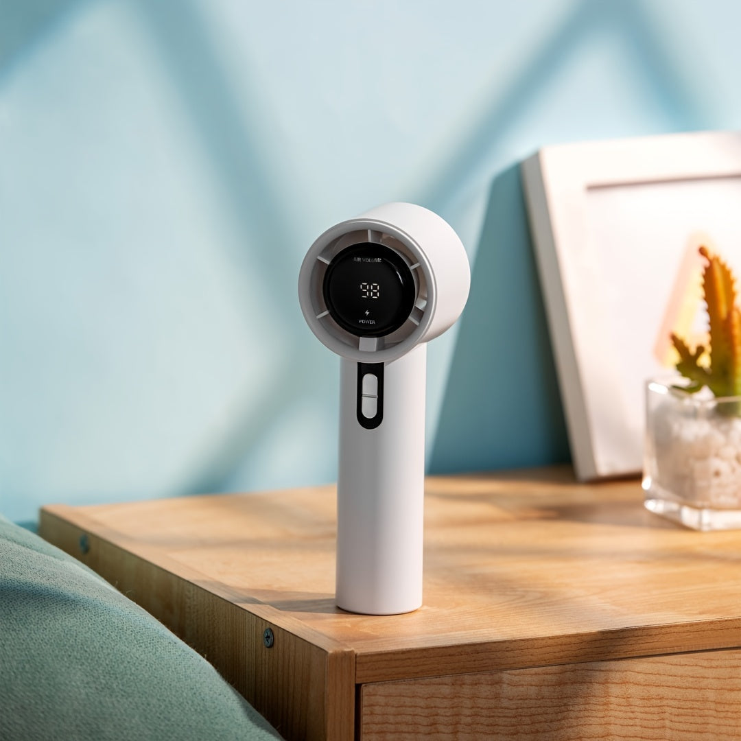 Rechargeable Handheld Fan with Adjustable Speed Settings for Outdoor Use and Gifts