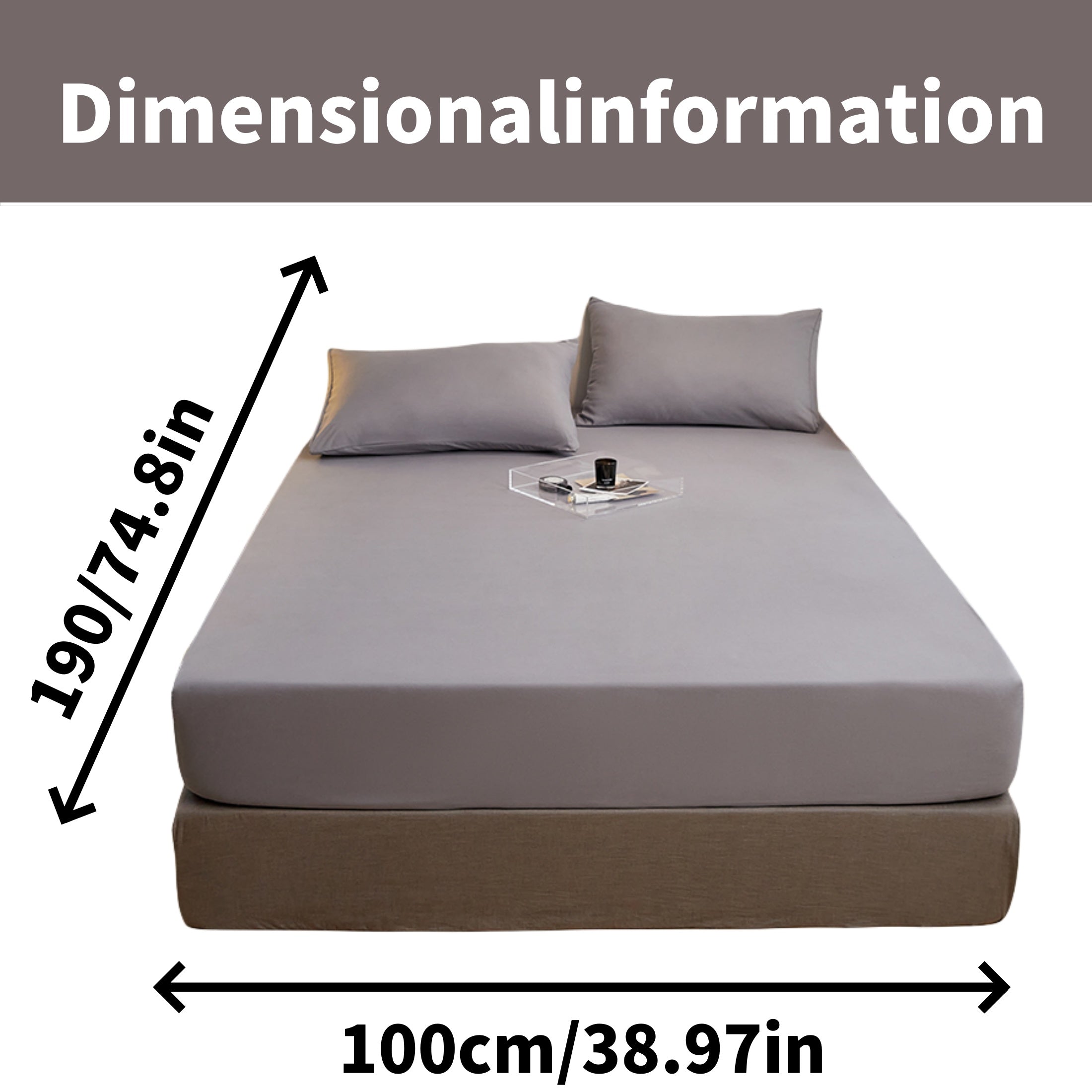 Juego de sábanas ajustadas de poliéster cepillado con 2 fundas de almohada, con bolsillo profundo, ropa de cama