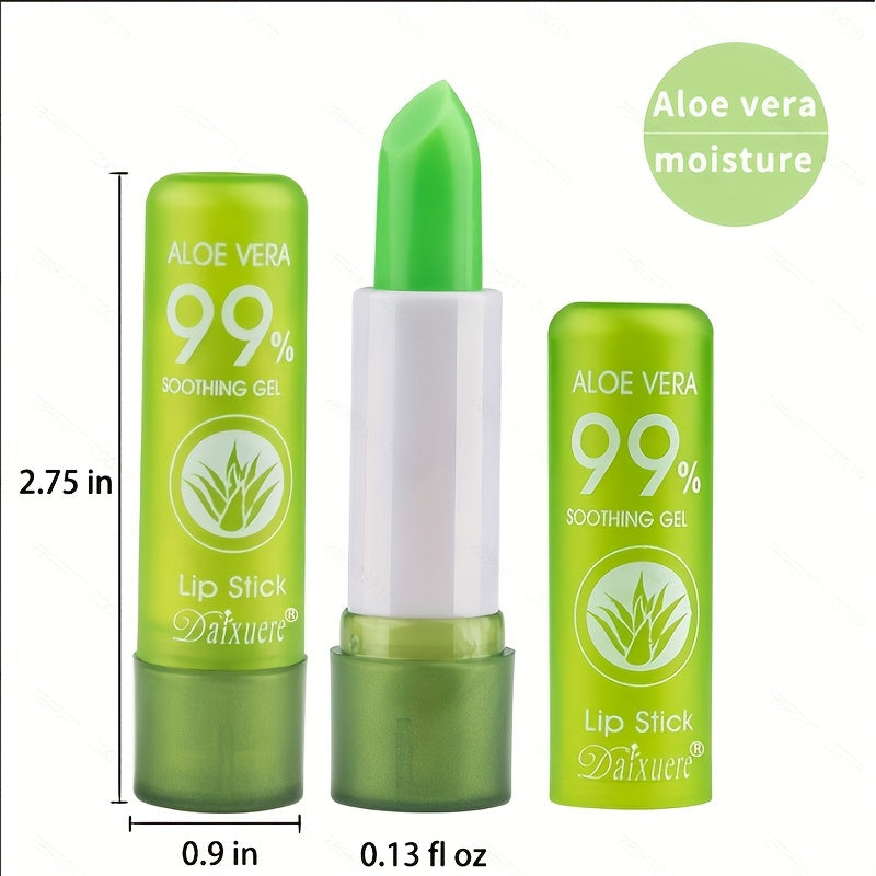 Women's Aloe Vera Lipstick Moisturizing Lip Balm Color Changing Gloss