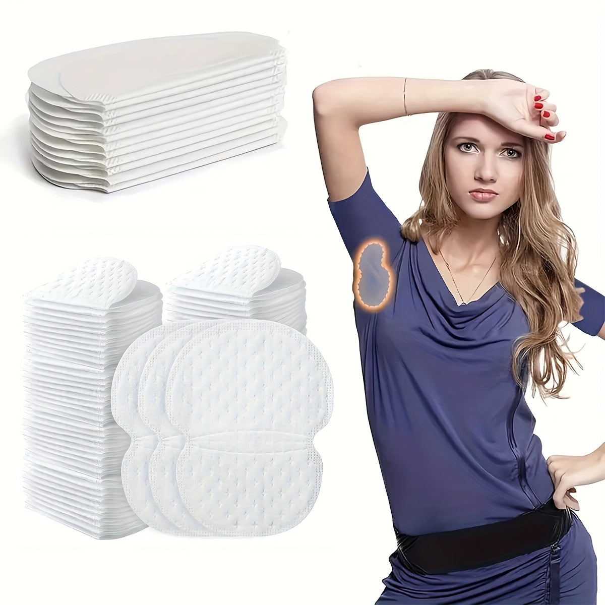 Disposable Underarm Sweat Absorbing Pads Pack of 20 50 100 Non-Woven Body Care