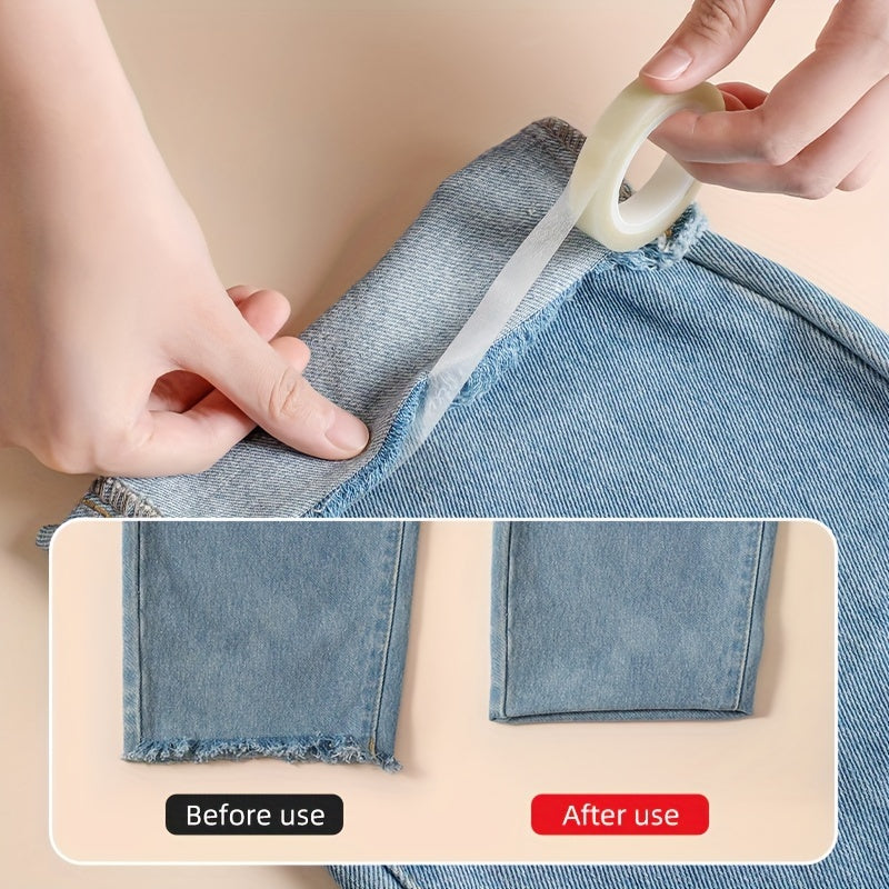 5м Белая водонепроницаемая двусторонняя лента для подгиба ткани без шитья, без утюга