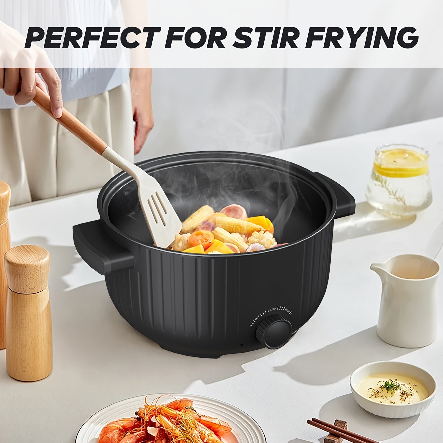 Uy ofis uchun 3L Elektr oshpazlik qozoni, ko‘p funksiyali imkoniyatlar bilan