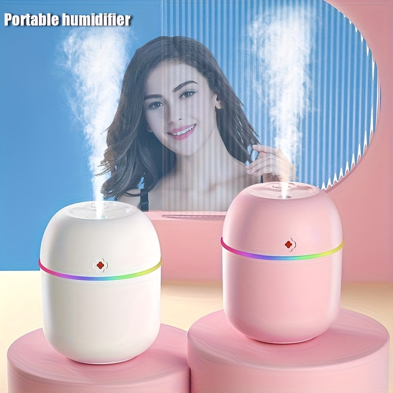 USB-Powered Aroma Diffuser Humidifier with LED Lights for Home and Car