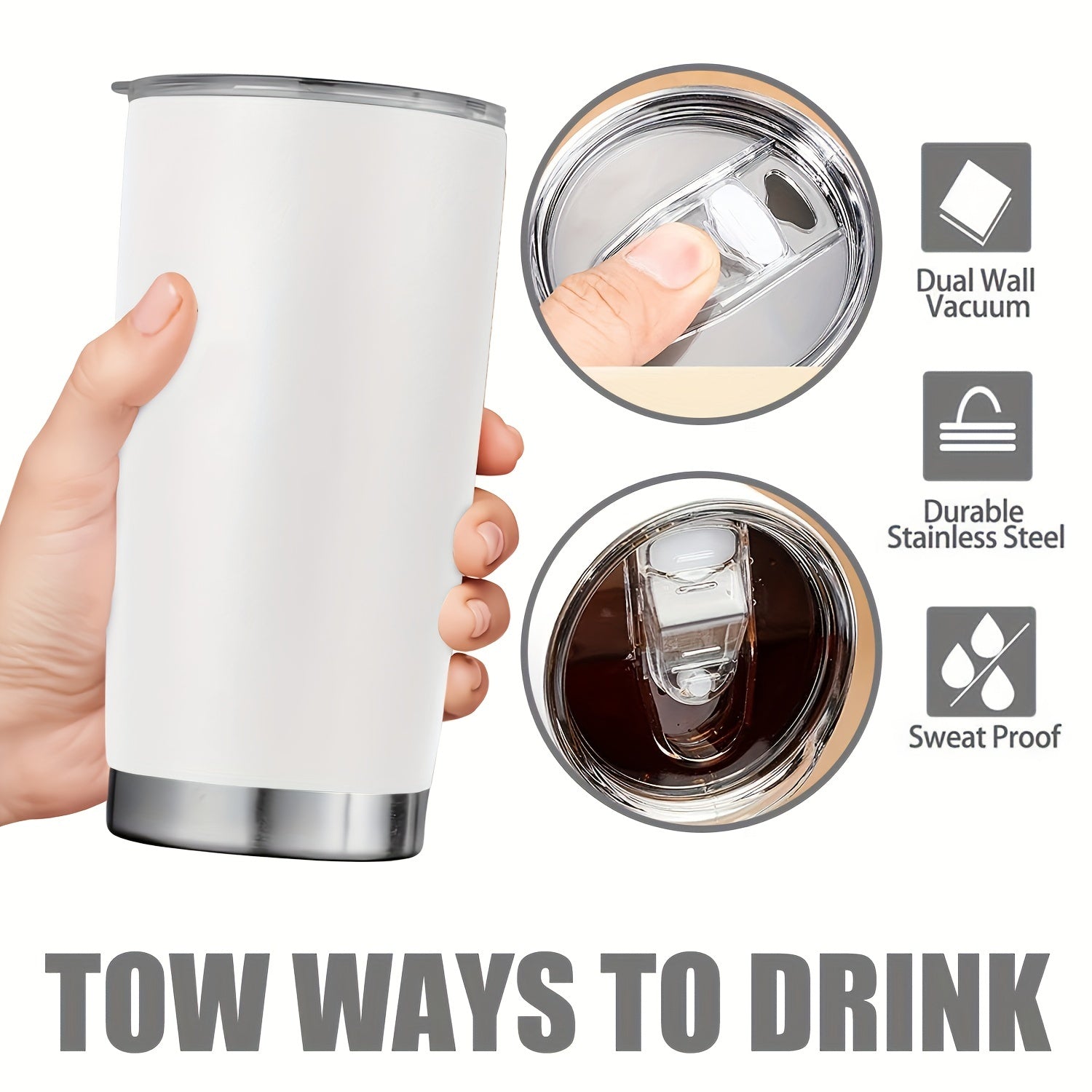 20oz Stainless Steel Cat Tumbler Double Wall Insulated Hot Cold Drinks Gift