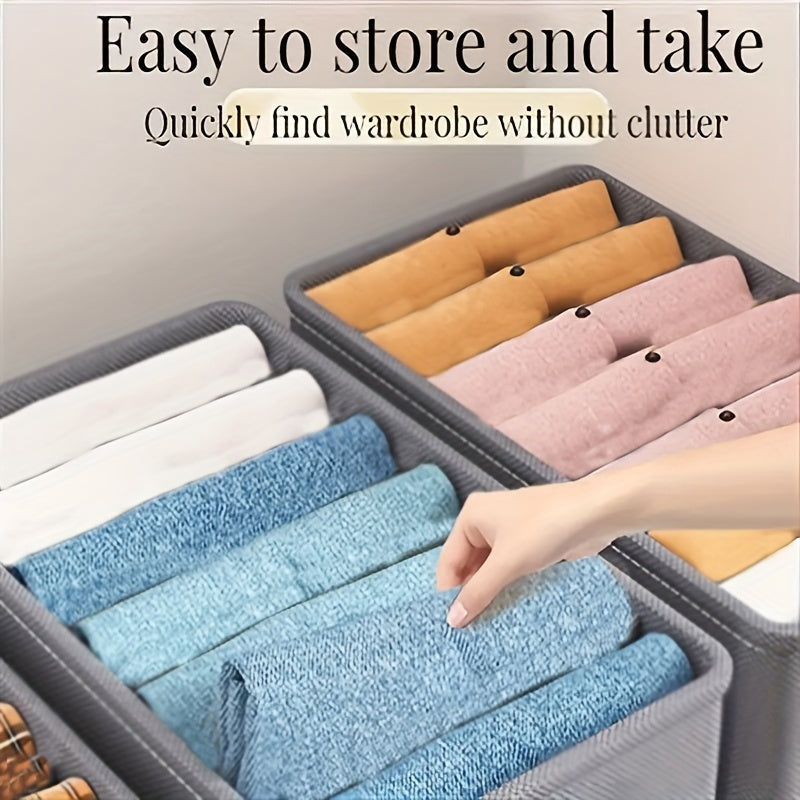 Foldable Fabric Clothes Organizer with Drawer Storage for Pants and Apparel