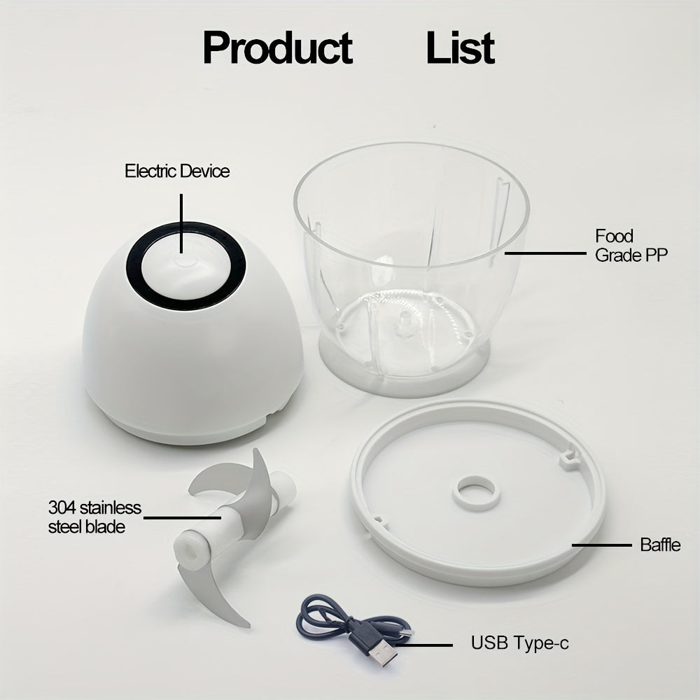 400ml USB Mini Food Processor with Rechargeable Battery and Electric Chopping