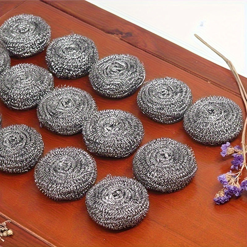 Juego de 10 bolas de estropajo de acero inoxidable para platos, ollas y estufas limpieza del hogar