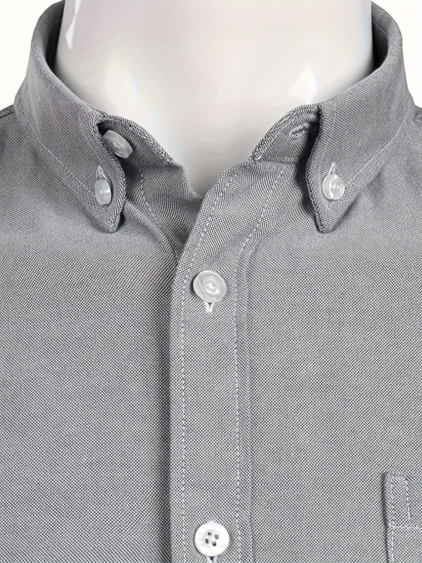 Men's Slim Fit Cotton Blend Oxford Shirt Long Sleeve Solid Casual Office Wear