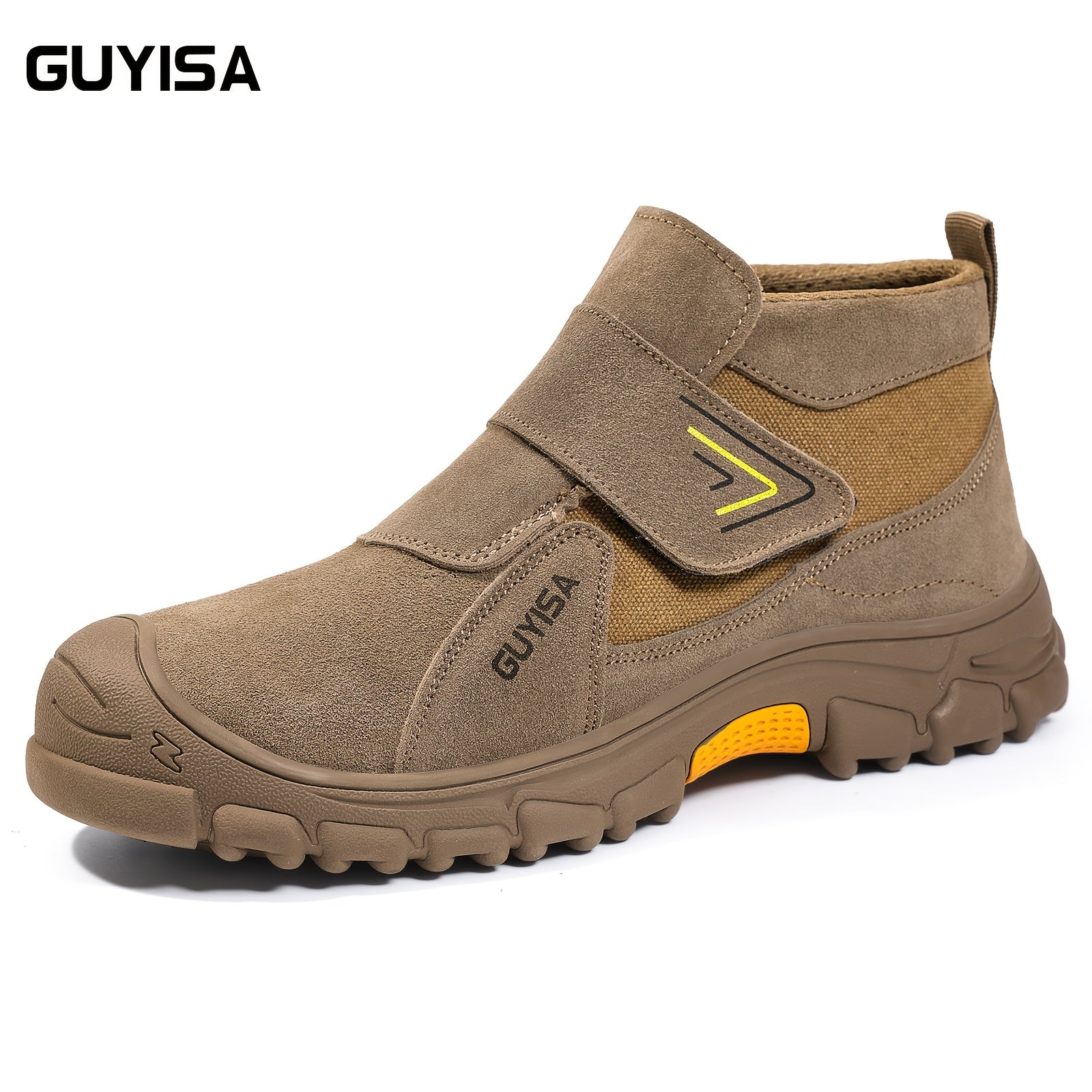 Men's Safety Work Shoes Steel Toe Round Toe Mid-Top All-Season Fire Retardant Anti-Slip Rubber Sole