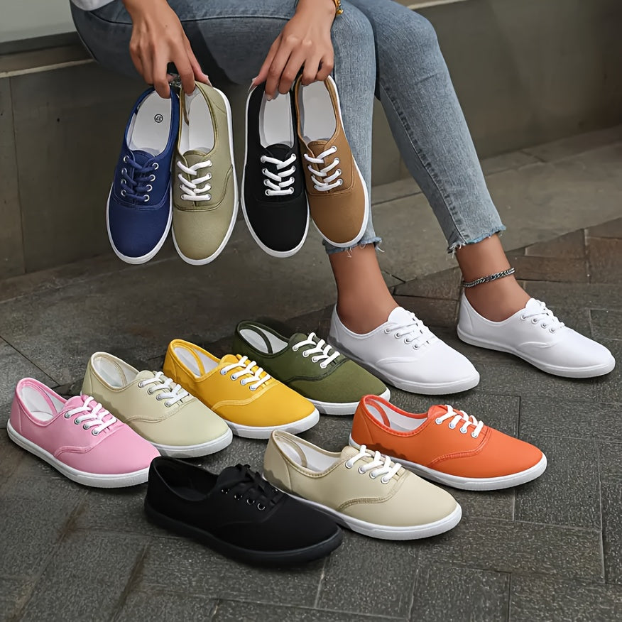 Unisex Casual Flat Shoes Fabric Upper All-Season Solid Color