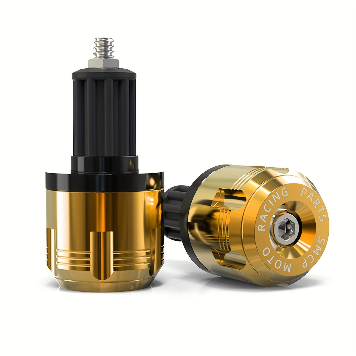 Universal Aluminum Alloy Motorcycle Handlebar Grip with Golden Dragon Head Design