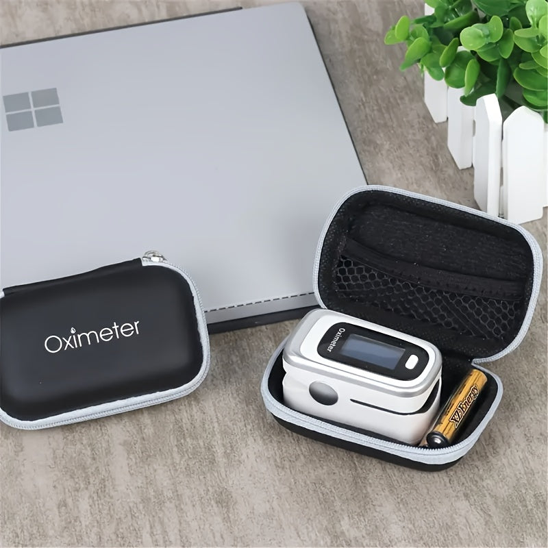 Oximeter Storage Case Black White Portable Zipper Organizer