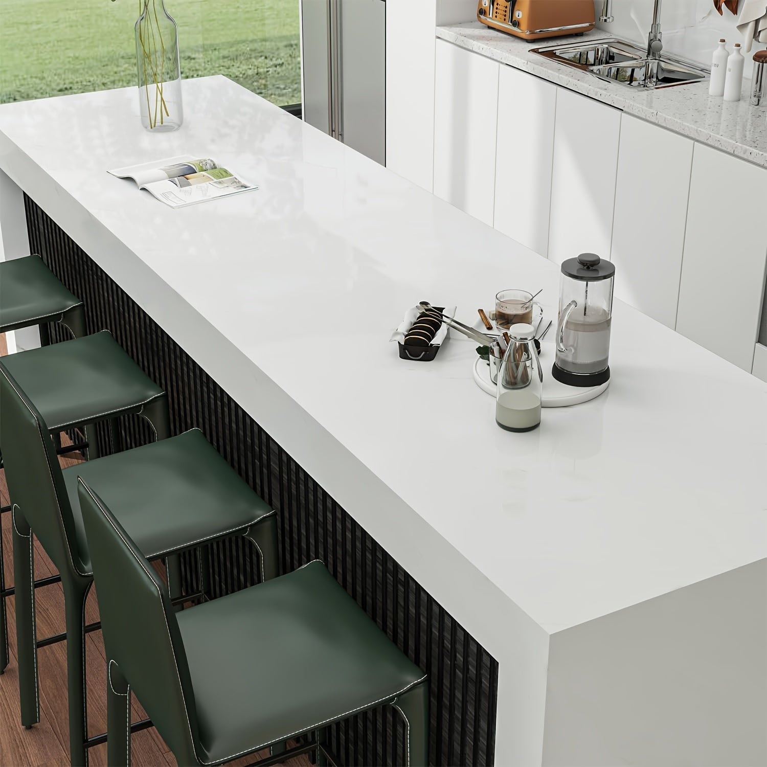 Self-Adhesive Waterproof Kitchen Wallpaper for Stove Tops and Furniture Renovation